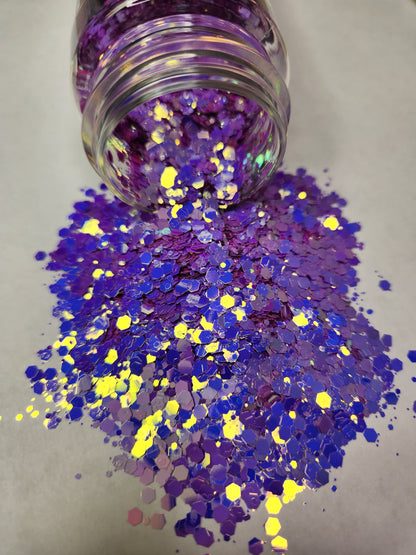 Sugarplum - General Mixed High Brightness Fluorescent Iridescent Fuchsia Glitter - 2oz