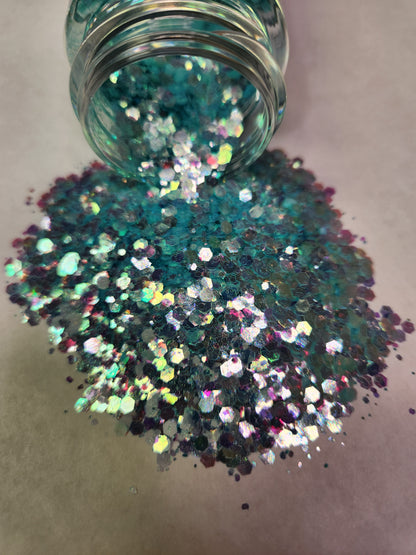 Minto - General Mixed Fluorescent Mint Iridescent Glitter - 2oz