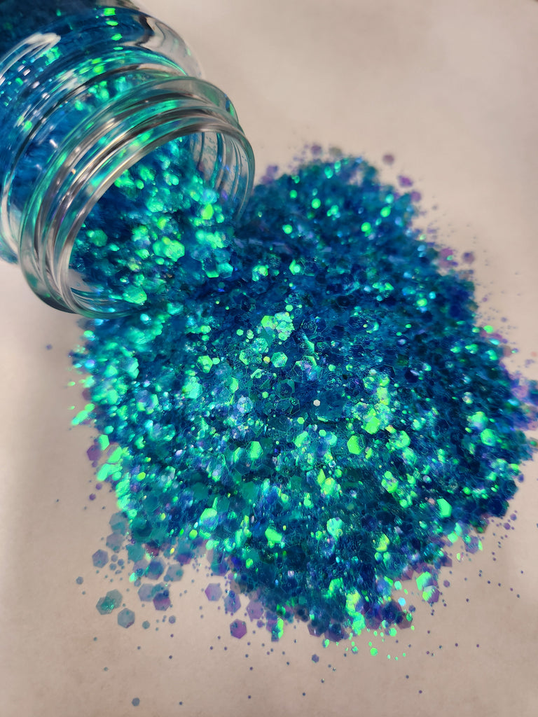 Sapphire Shimmer - Iridescent Glitter Mix - 2oz