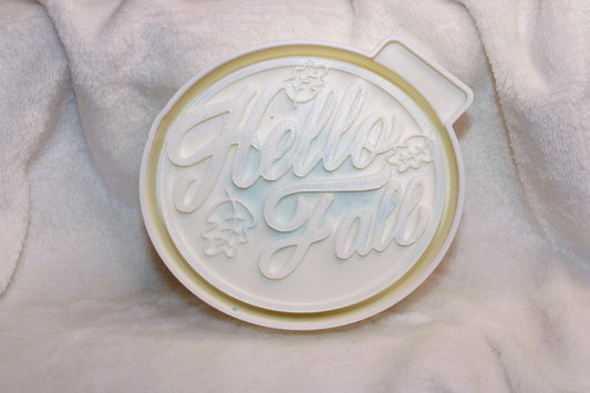 Round Hello Fall Freshie Mold