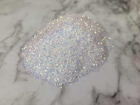 Baby it's cold outside - 0.4mm Ice Blue and White Brightness Iridescent Glitter - 2oz