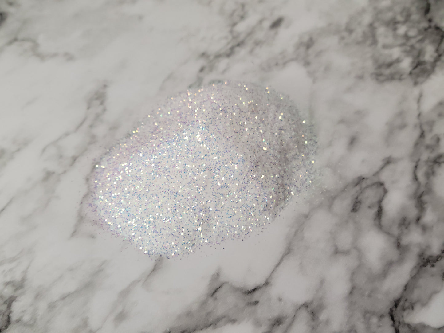 Baby it's cold outside - 0.4mm Ice Blue and White Brightness Iridescent Glitter - 2oz