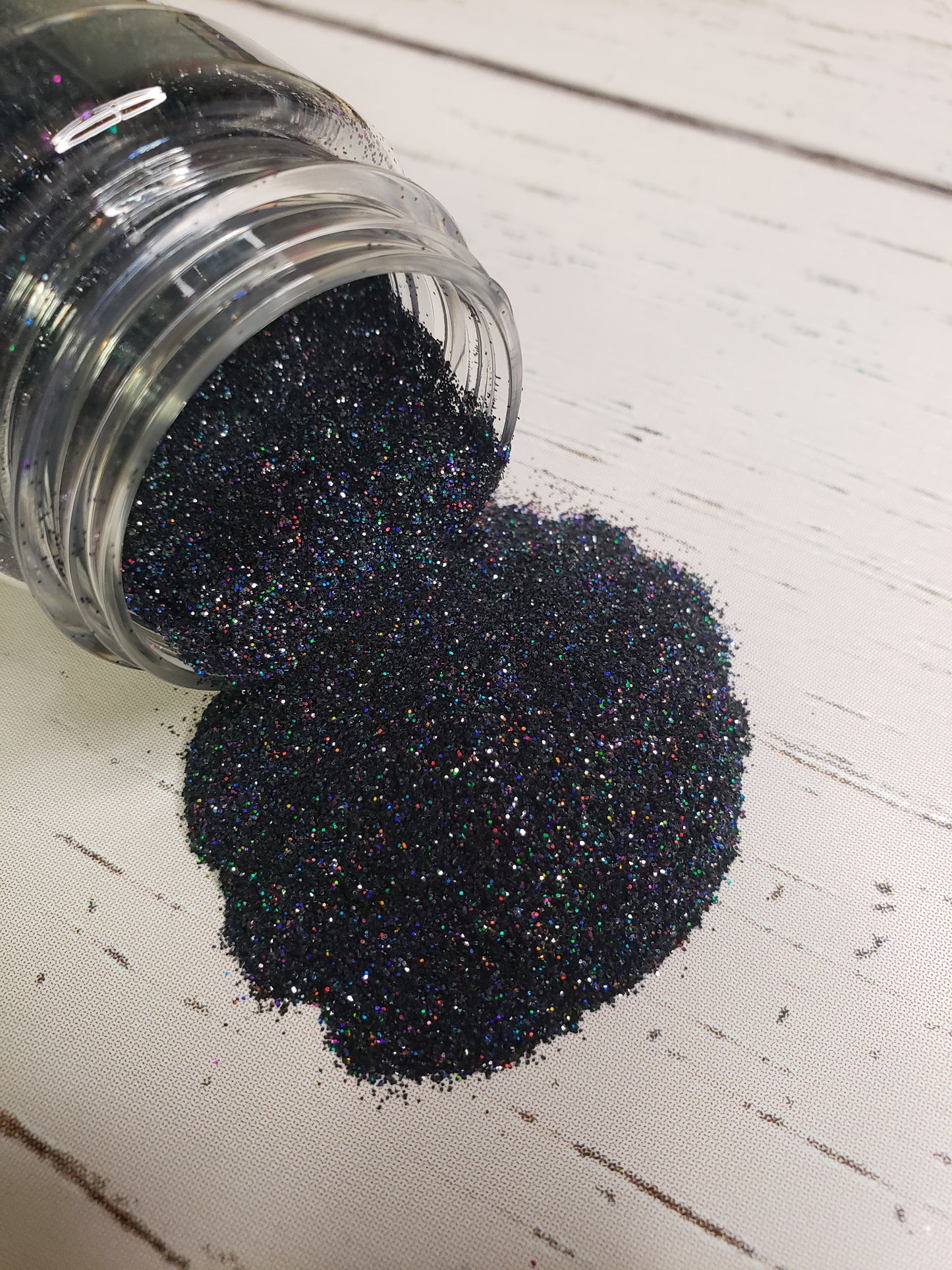 Starry Night - .2mm Holographic Black Extra Fine Glitter - 2oz