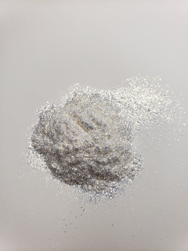 Cosmic shimmer - poudre de mica, couleur : Silver, iridescent - 10ml -  Horizon-creatif