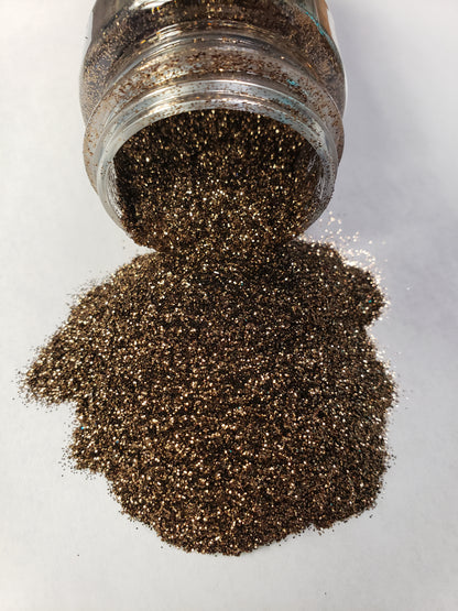 Coffee Time - .2mm Fine Metallic Brown Polyester Glitter - 2oz