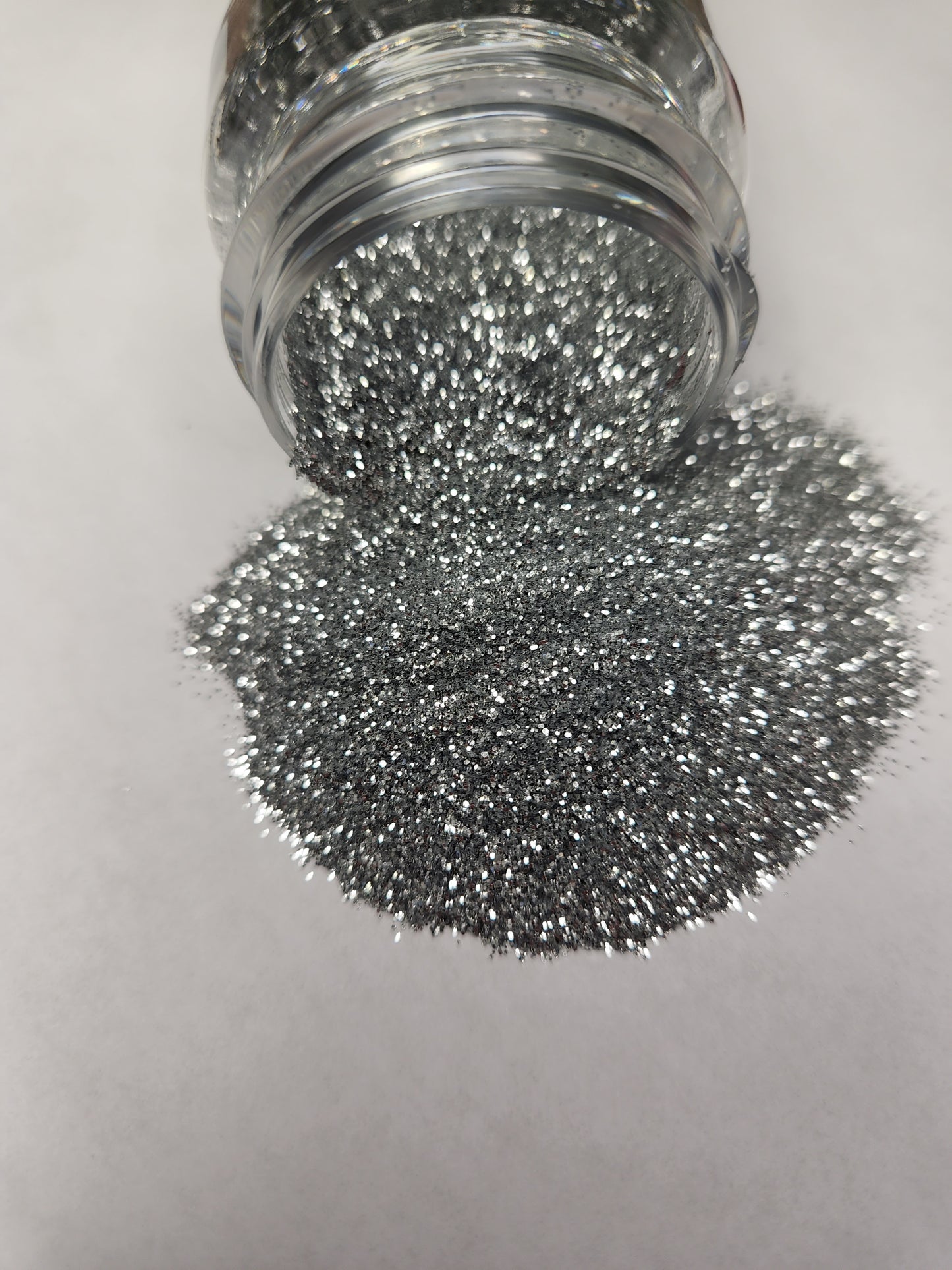 Tinsel - .2mm Fine Metallic Silver Polyester Glitter - 2oz