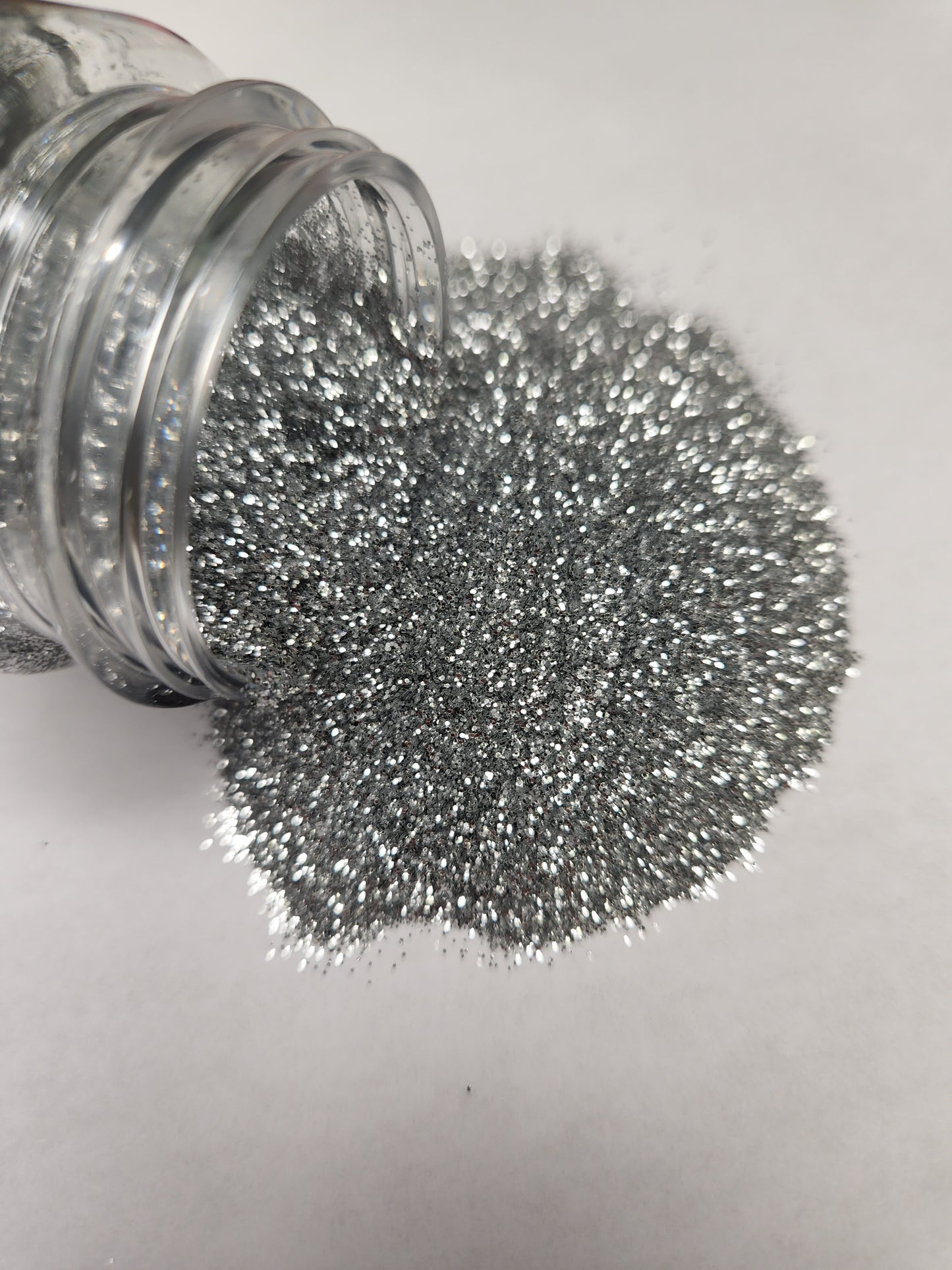 Tinsel - .2mm Fine Metallic Silver Polyester Glitter - 2oz