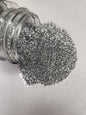 Tinsel - .2mm Fine Metallic Silver Polyester Glitter - 2oz