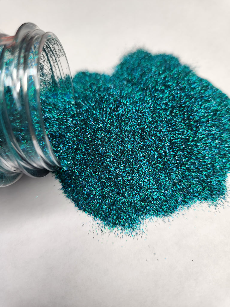 Lochness - .2mm Holographic lake blue Extra Fine Glitter - 2oz