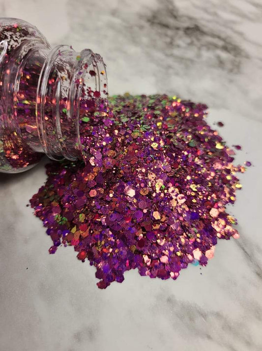 Magenta Delight- General Mixed Iridescent Glitter - 2oz